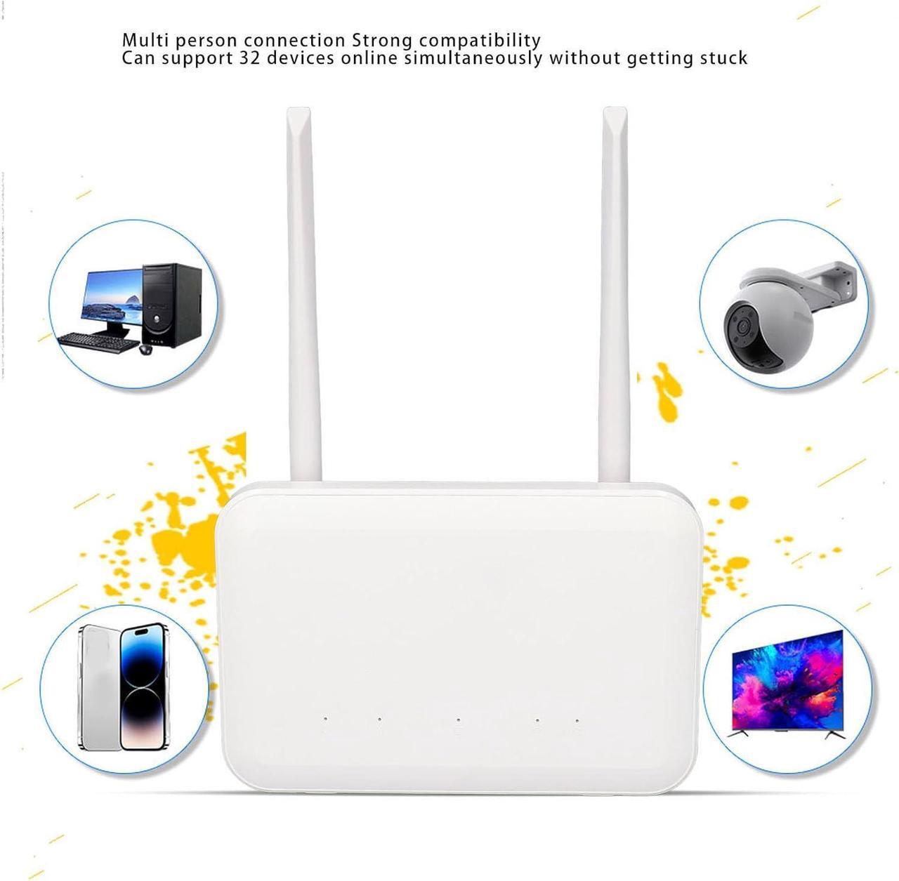 Alt view image 2 of 7 - 4G LTE Router, 4G LTE CPE Router Supports Up to 32 Users High Speed Rechargeable for Tablets (US Plug)