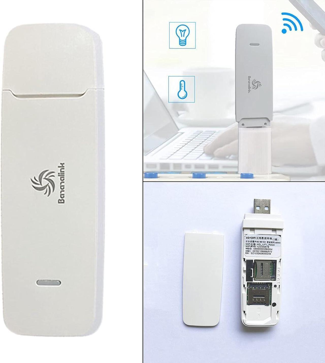 Alt view image 2 of 7 - 4G 5G LTE WiFi Hotspot Wireless Router USB Dongle 150Mbps Modem Sim Card/643