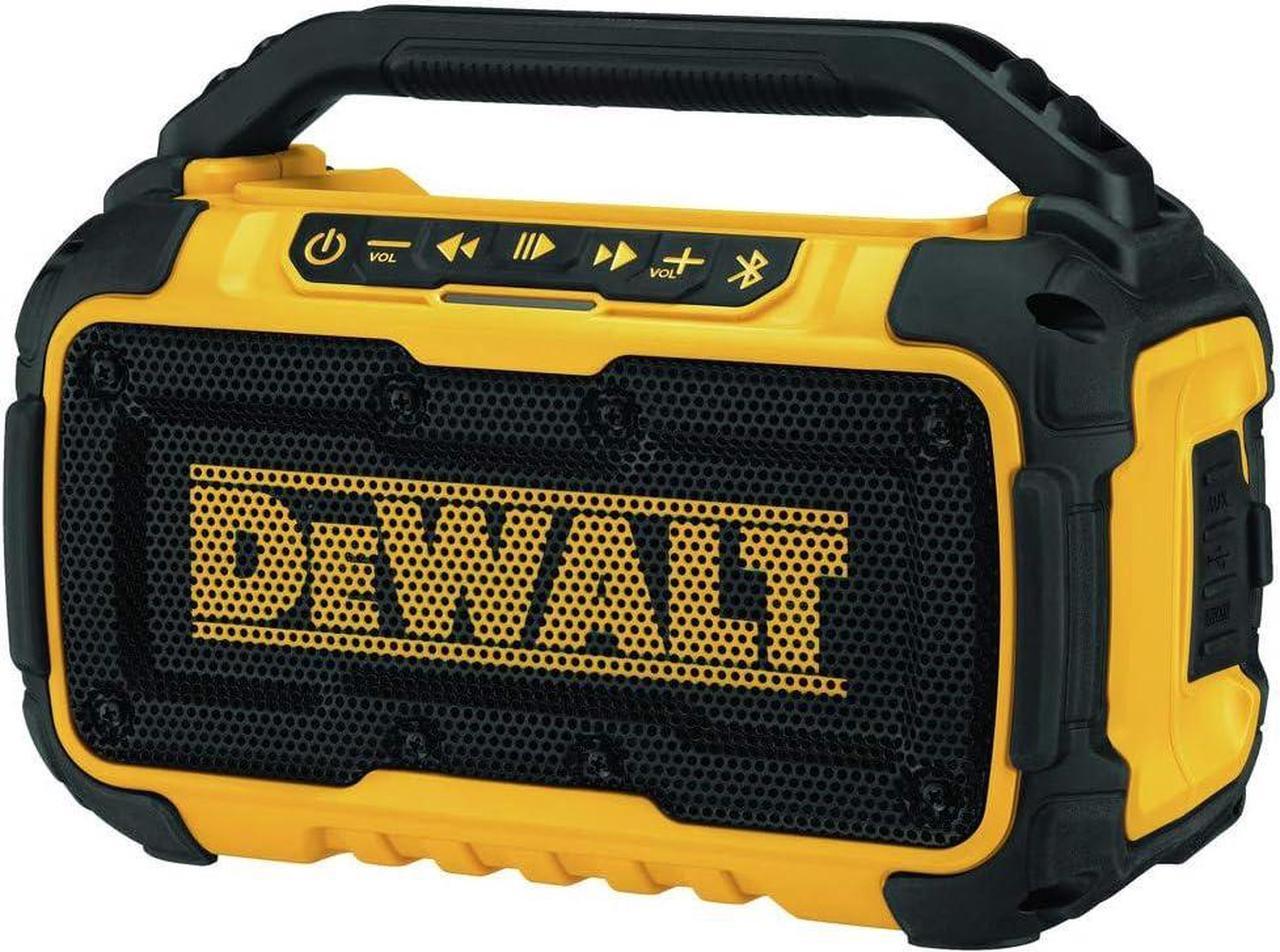 Alt view image 4 of 7 - DEWALT 20V MAX Bluetooth Speaker, 100 ft Range, Durable for Jobsites, Phone Holder Included, Lasts 8-10 Hours with Single Charge (DCR010)