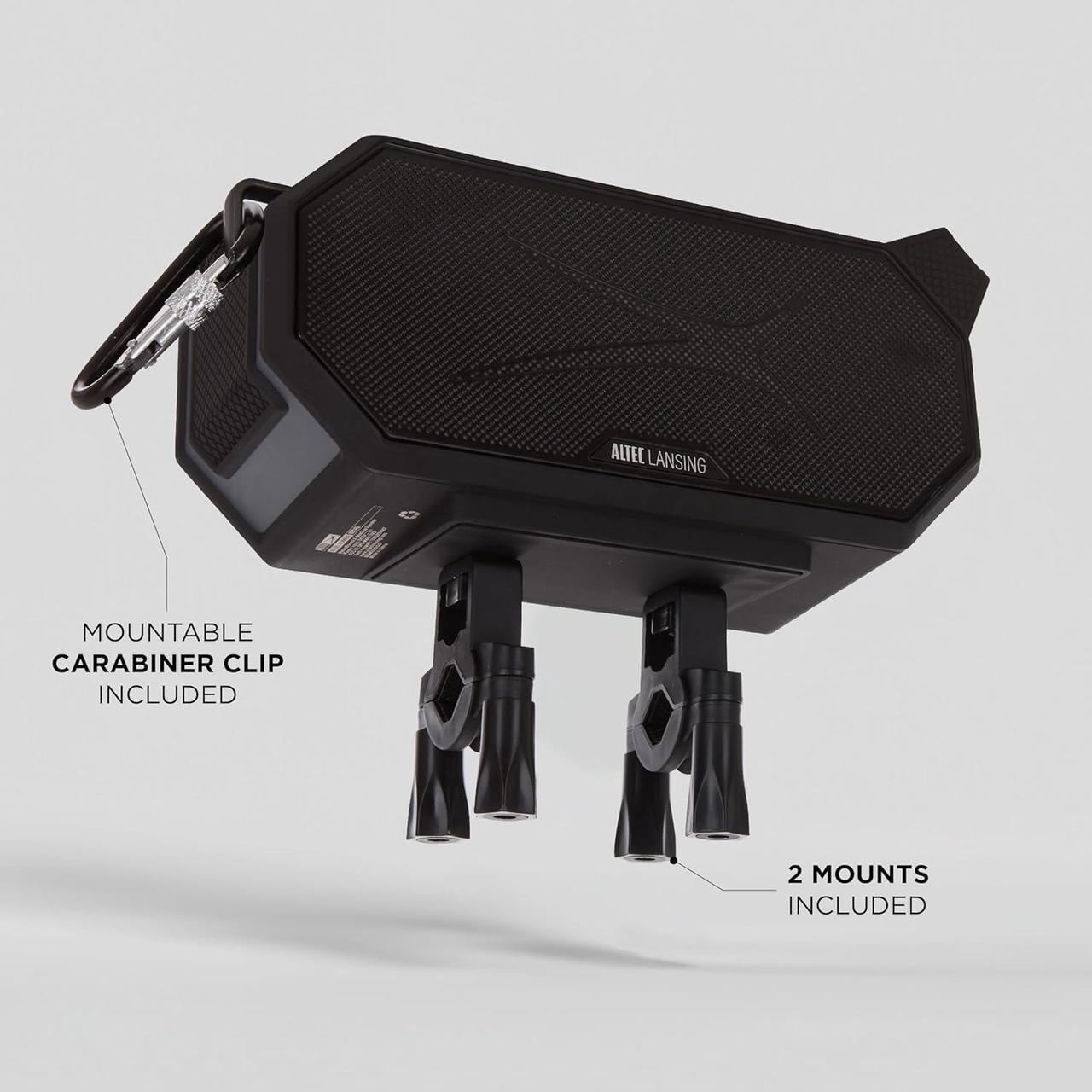 Alt view image 4 of 7 - Altec Lansing Portable Bluetooth Speaker HYDRABOOM 2.0, 32W Output Power, 16Hr Playtime, Party Sync, Qi Wireless Charging, Everything-Proof, Voice Assistant Compatible - Black
