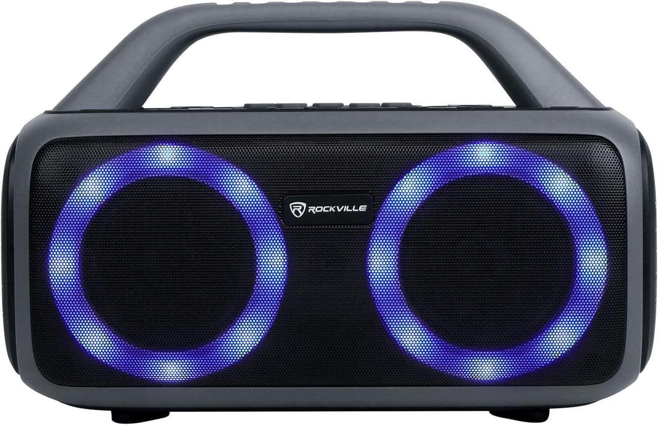 Alt view image 2 of 7 - Rockville RRB50 Large and Loud Portable Bluetooth Speaker with LED