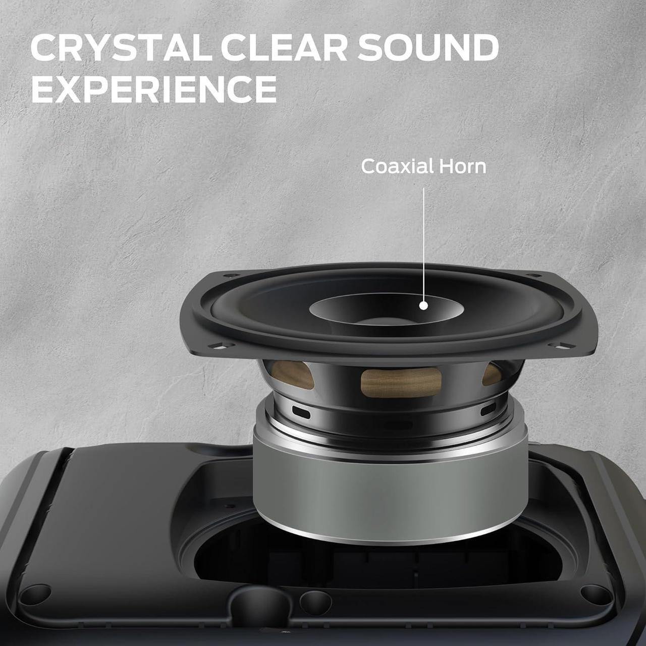 Alt view image 7 of 7 - Monster MFS 1 Portable Bluetooth Speakers, Wireless Bluetooth Speaker with 40W Loud Stereo Sound, Outdoor Speakers with Handle, 12H Playtime, Supports TF Card, AUX