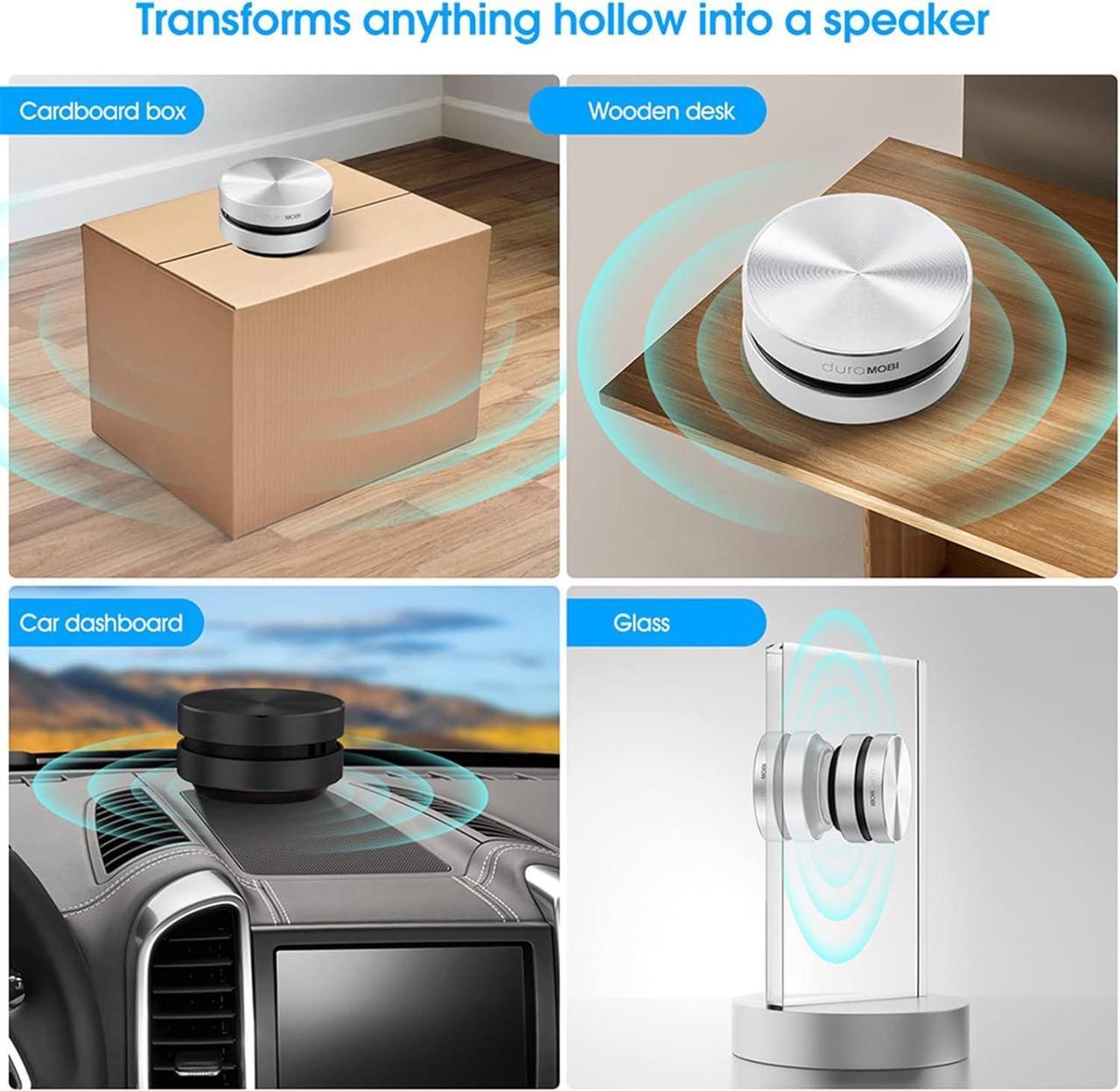 Alt view image 7 of 7 - Bone Conduction Speakers, Wireless Speakers 2 Pack Humbird Speaker Wirelessly BT Speaker Mini Portable Loud Stereo Sound Built-in Mic Sound Box(Silver-2pcs)