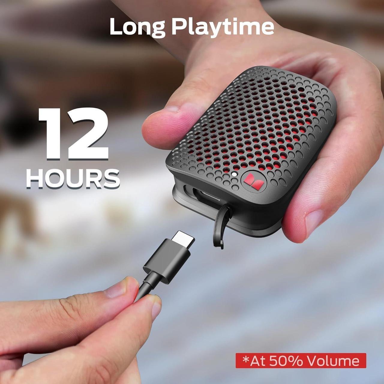 Alt view image 4 of 7 - Monster BLASTER MICRO Bluetooth Speaker, Clip on Wireless Wearable Speaker for Hands-Free Calls and Music, Small Mini Portable Speaker for Workout, Cycling, Running, TWS, IPX7 Waterproof, 12H Playtime