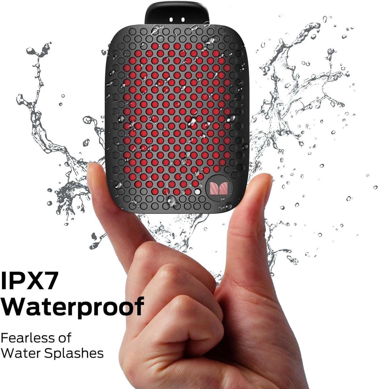 Alt view image 5 of 7 - Monster BLASTER MICRO Bluetooth Speaker, Clip on Wireless Wearable Speaker for Hands-Free Calls and Music, Small Mini Portable Speaker for Workout, Cycling, Running, TWS, IPX7 Waterproof, 12H Playtime