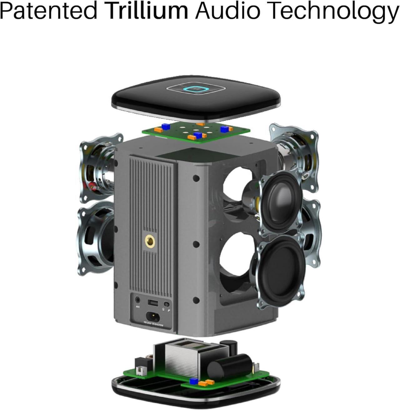 Alt view image 4 of 7 - RIVA Upgraded Arena Wireless Smart Hi-Fi Speaker, 6 Drivers, 50W, Multiroom Music System, Support Airplay 2, Chromecast, Spotify Streaming, Wi-Fi, Bluetooth (Black)