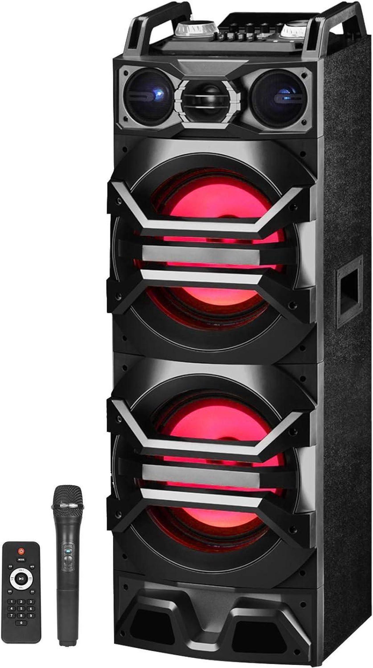 Alt view image 2 of 4 - Technical Pro Dual 10" 3000w Powered Bluetooth Speaker w/USB/SD/LED+Wireless Mic