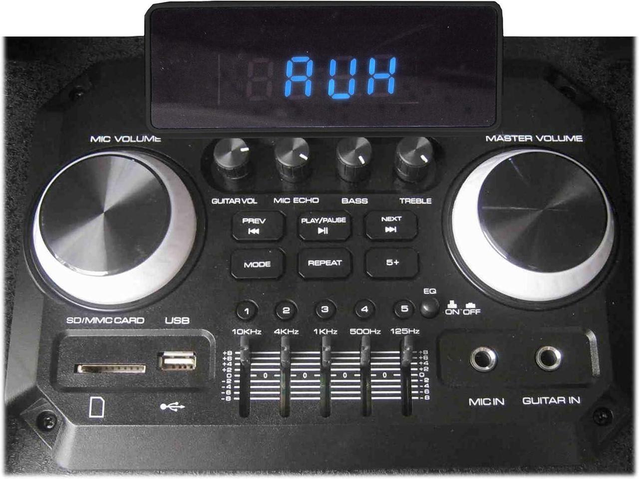 Alt view image 3 of 4 - Technical Pro Dual 10" 3000w Powered Bluetooth Speaker w/USB/SD/LED+Wireless Mic