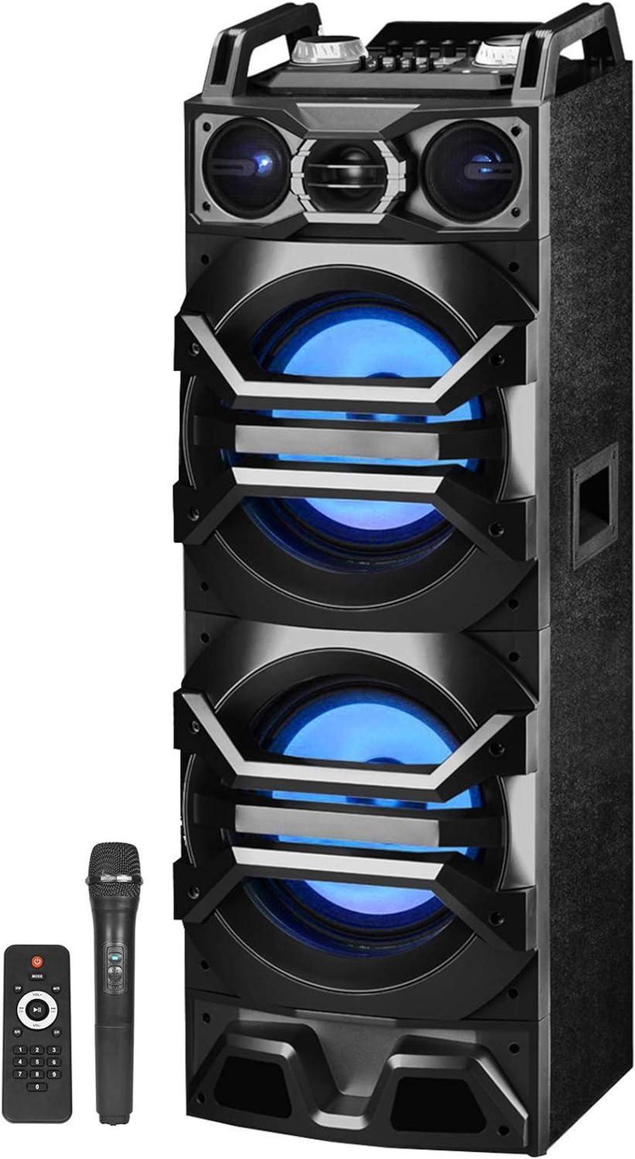 Main image of Technical Pro Dual 10" 3000w Powered Bluetooth Speaker w/USB/SD/LED+Wireless Mic