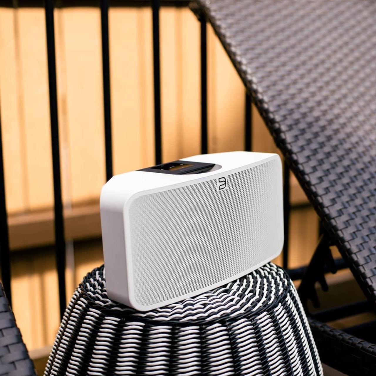 Alt view image 2 of 7 - Bluesound Pulse Mini 2i Compact Wireless Multi-Room Smart Speaker with Bluetooth - White - Compatible with Alexa and Siri
