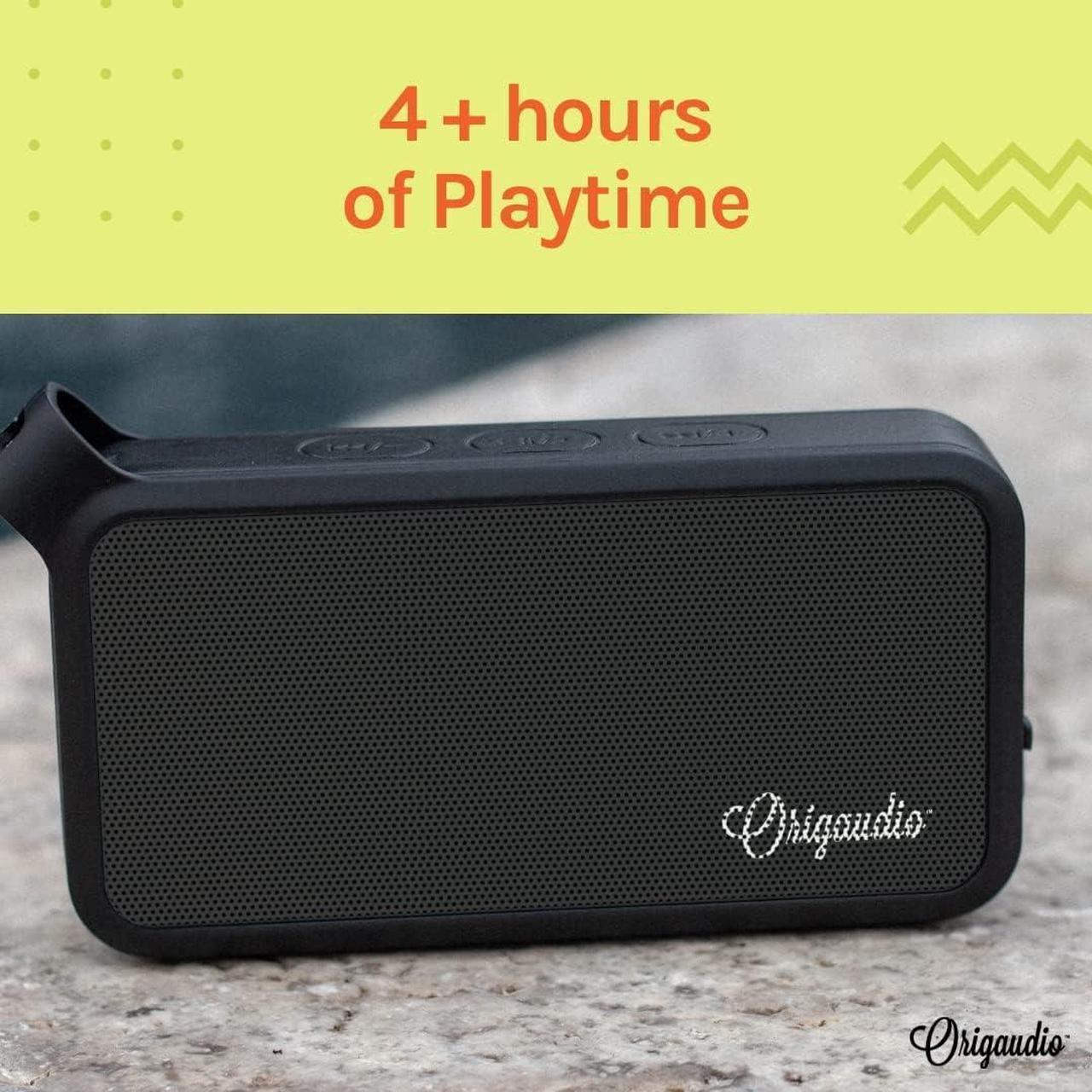 Alt view image 4 of 5 - Origaudio Aquathump Waterproof Wireless Bluetooth Speaker - 5-Watt Speaker Perfect for Parties, Camping, Beach and Outdoors - Over 4 Hours of Playtime