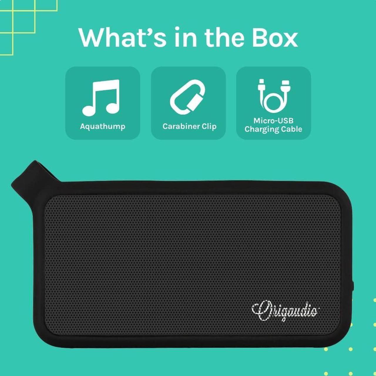 Alt view image 5 of 5 - Origaudio Aquathump Waterproof Wireless Bluetooth Speaker - 5-Watt Speaker Perfect for Parties, Camping, Beach and Outdoors - Over 4 Hours of Playtime
