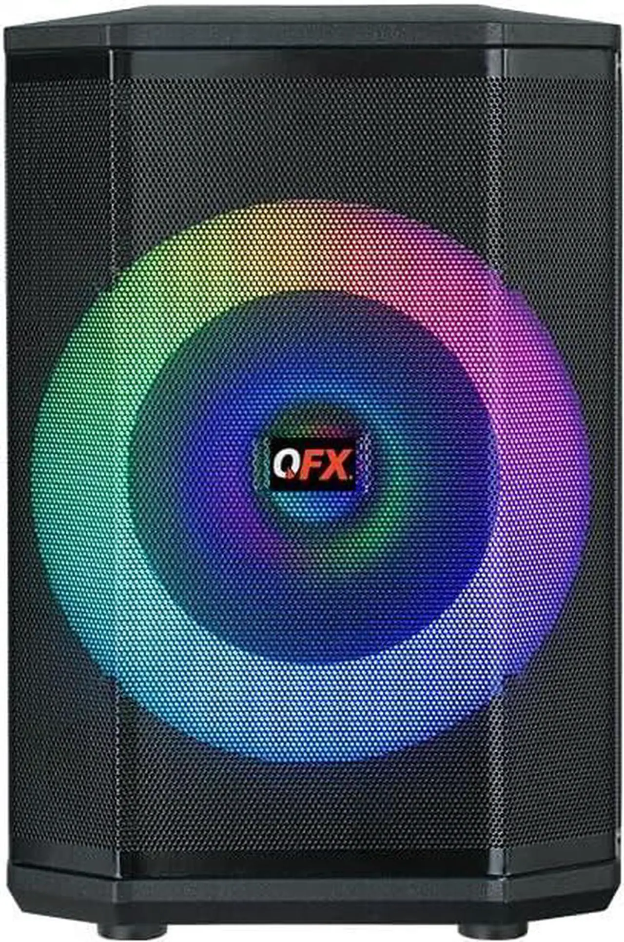 Alt view image 4 of 7 - QFX E-B8 8" Bluetooth Rechargeable Speaker with LED Circle and Party Lights