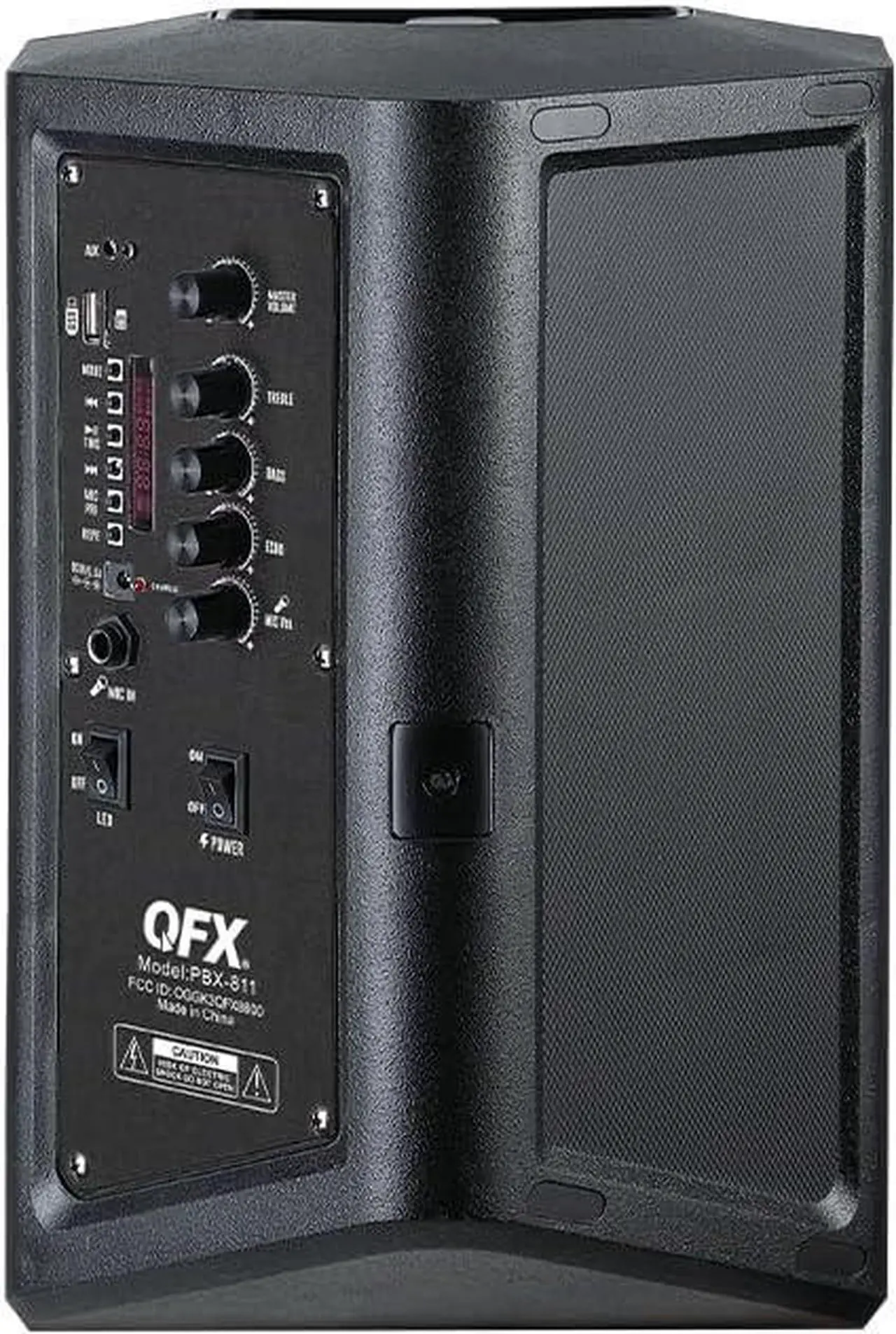 Alt view image 6 of 7 - QFX E-B8 8" Bluetooth Rechargeable Speaker with LED Circle and Party Lights