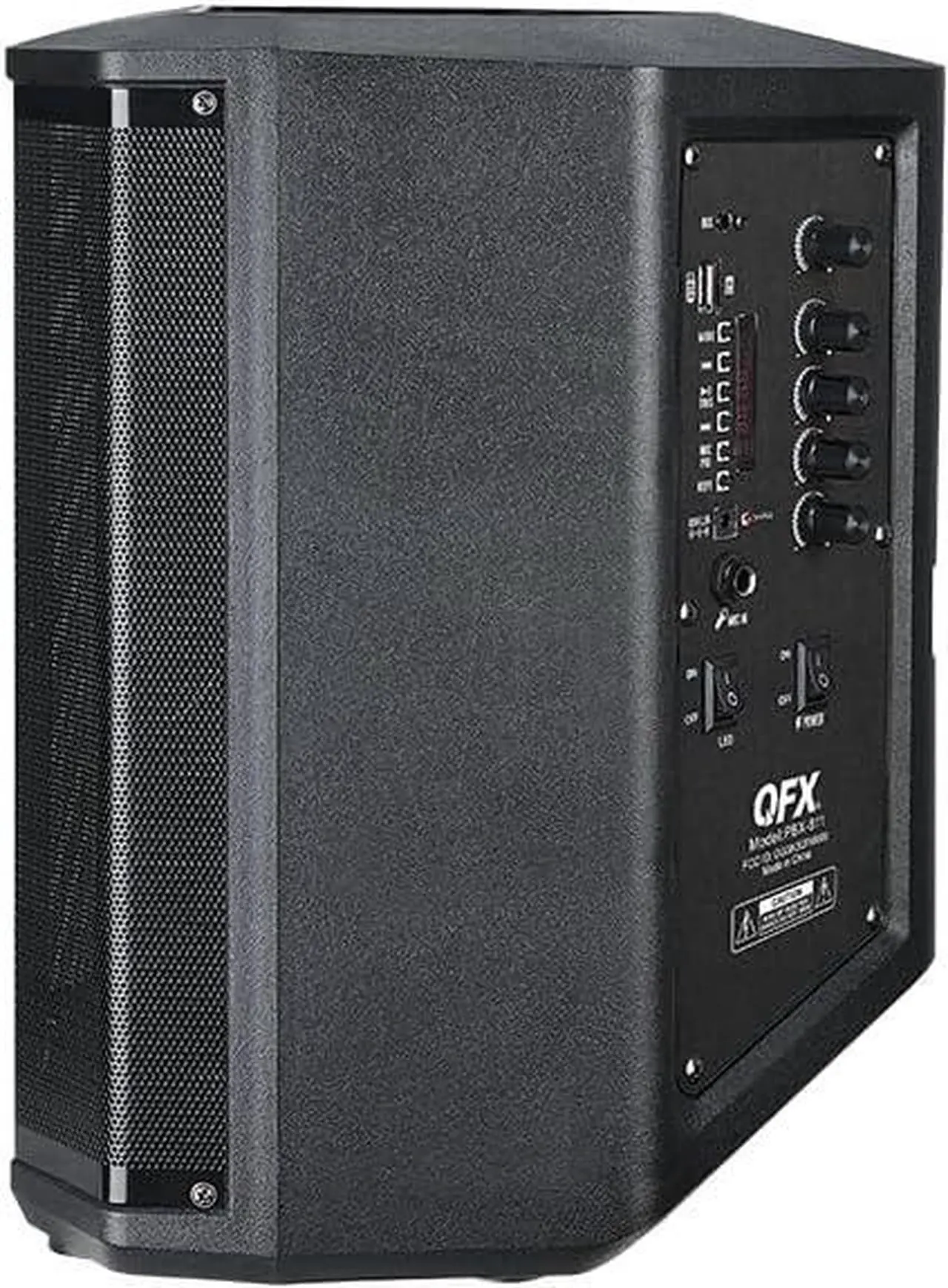 Alt view image 7 of 7 - QFX E-B8 8" Bluetooth Rechargeable Speaker with LED Circle and Party Lights