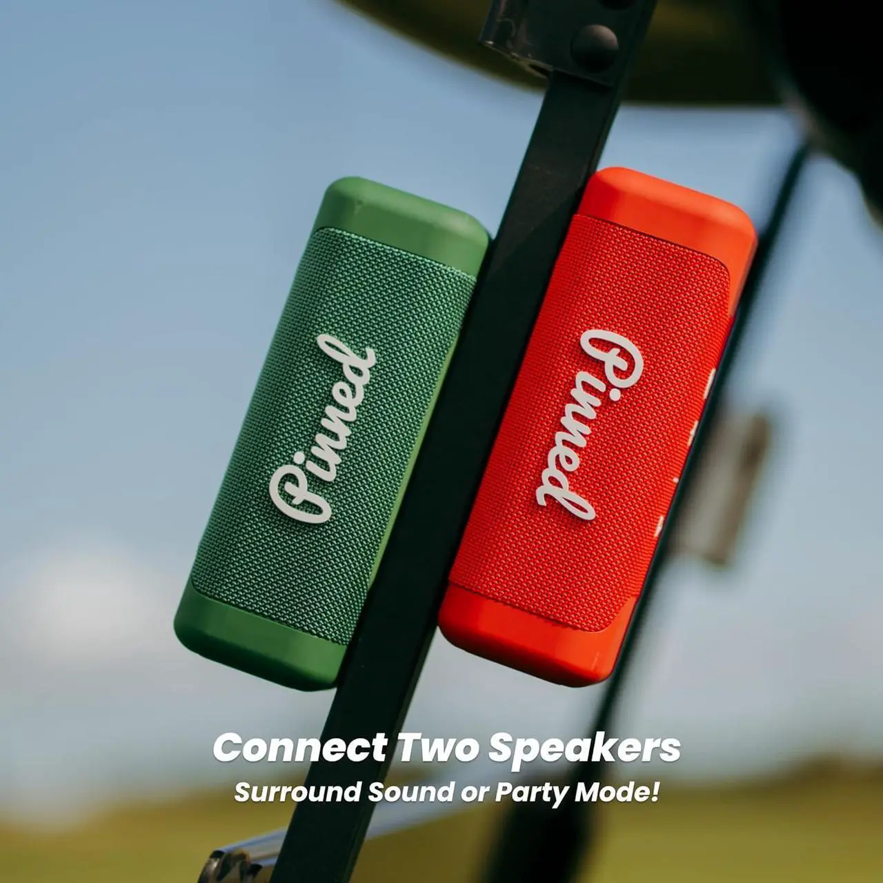 Alt view image 3 of 6 - Pinned The Sound Stick Speaker - Speakers Bluetooth Wireless - 100% Waterproof Shower Speaker -Wireless Speakers with Bluetooth -Golf Gift Idea, 15+ Hour Battery Life, Dual Speaker Pairing, Red