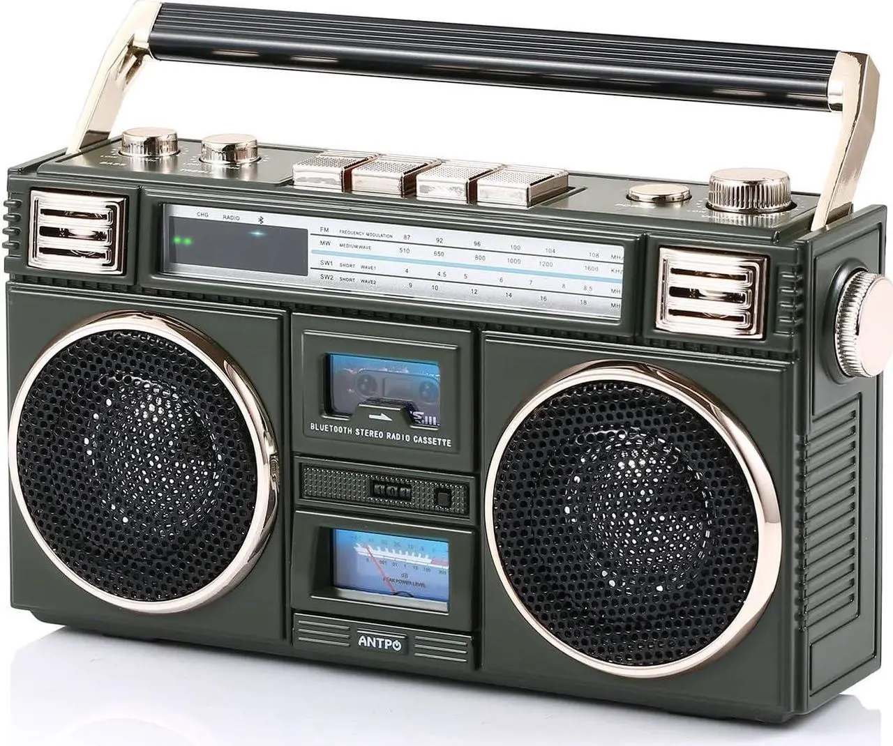 Main image of ANTPO Retro Vintage Radio Bluetooth Speakers Vintage Decor Small Wireless Speakers Stereo Radio Portable FM with Rich Bass Speakers Support TF Card for Home/Outdoor/Gift