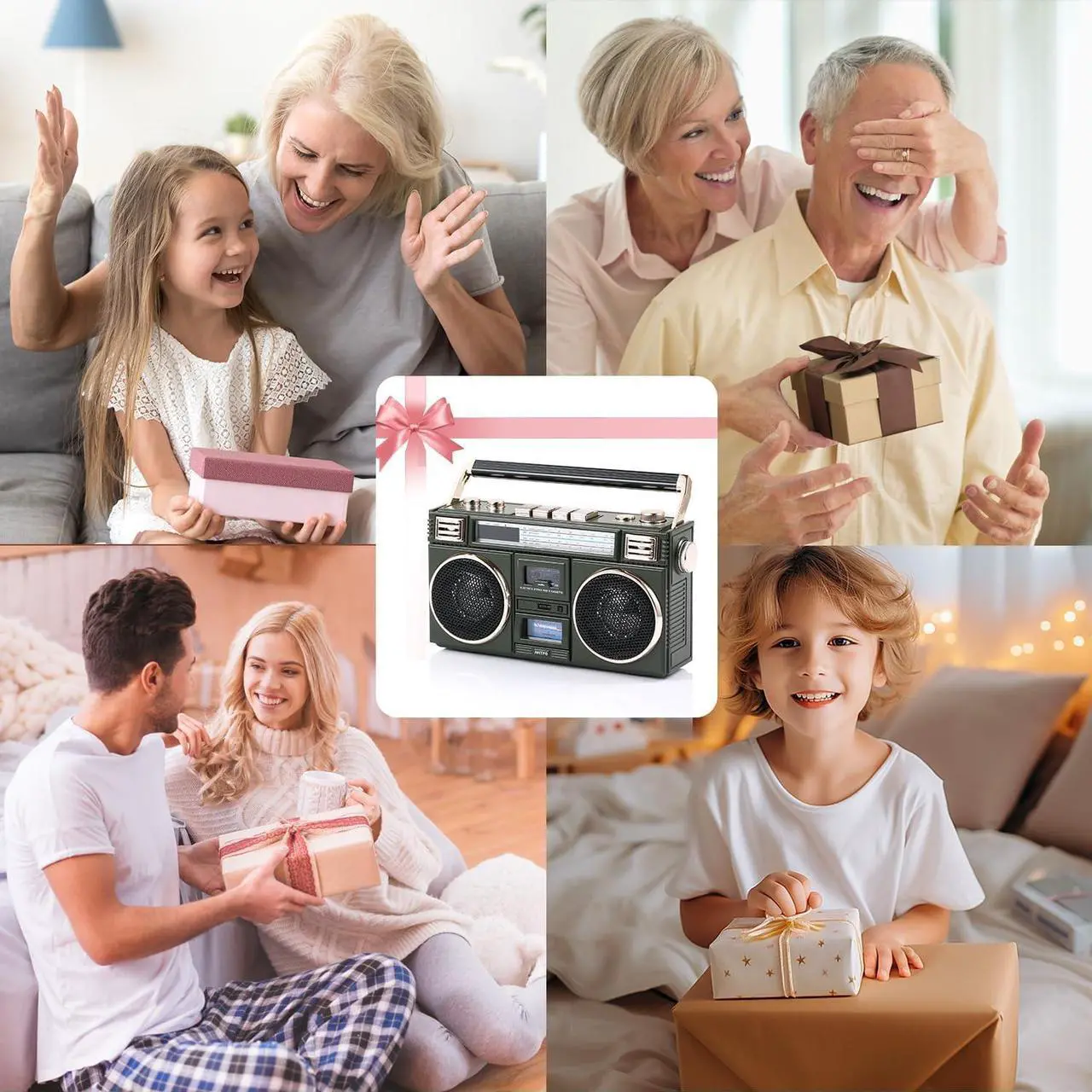 Alt view image 7 of 7 - ANTPO Retro Vintage Radio Bluetooth Speakers Vintage Decor Small Wireless Speakers Stereo Radio Portable FM with Rich Bass Speakers Support TF Card for Home/Outdoor/Gift