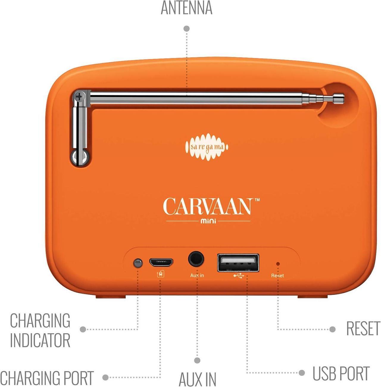 Alt view image 6 of 6 - Carvaan Saregama Mini Bluetooth Speaker (Bhakti, Orange)