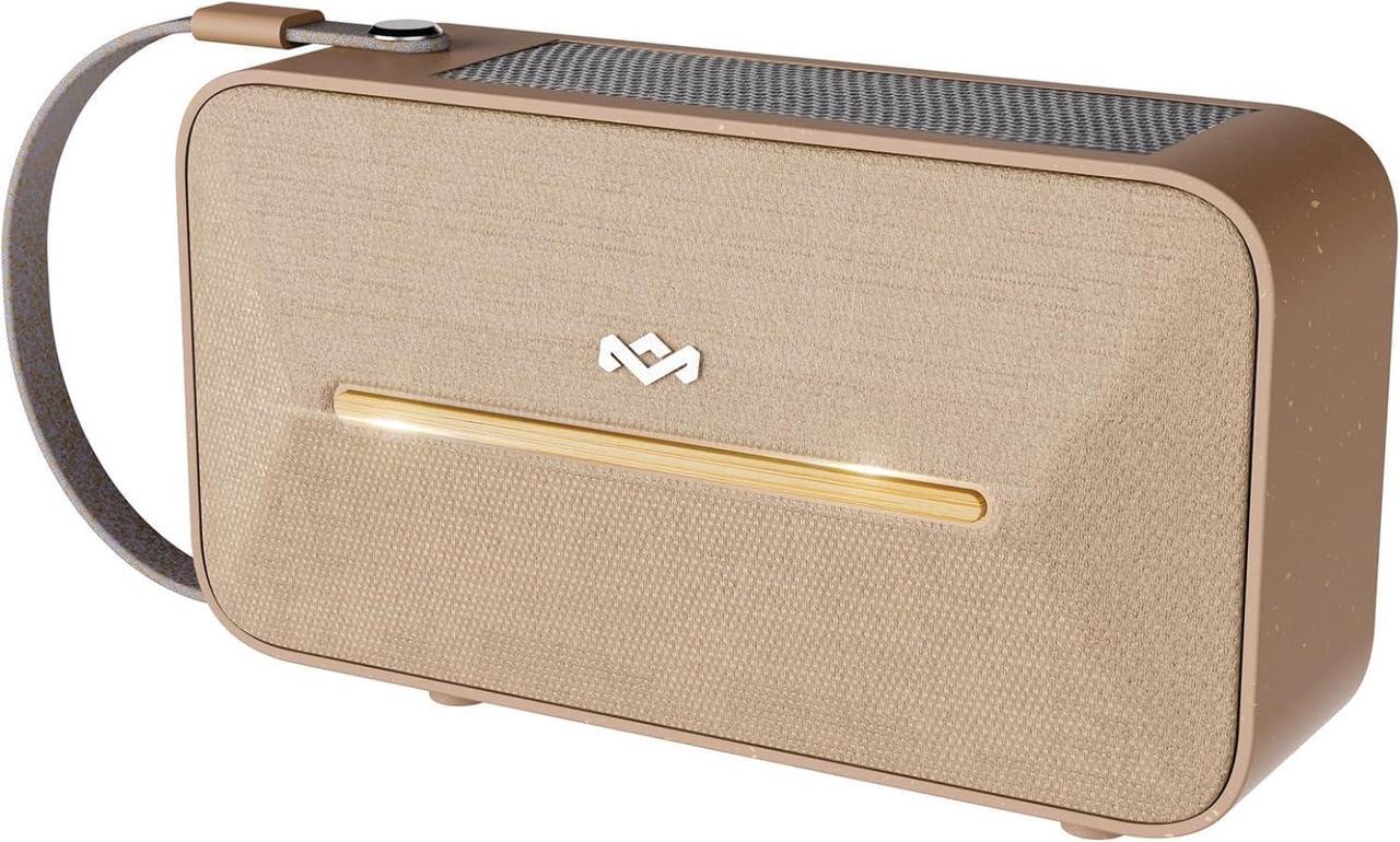 Main image of House of Marley Rise Up Solar Bluetooth Speaker, IP67 Waterproof, 14H Playtime, Solar Charging, Quick Charge, Eco-Friendly Recycled Materials, Bamboo Design & Bottle Opener (Cream)