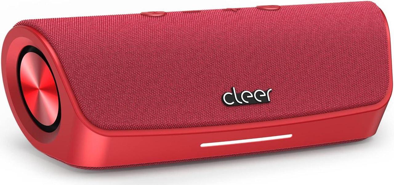 Main image of Cleer Scene Portable Bluetooth Speaker,IPX7 Waterproof,Powerful Sound and Deep Bass,Built-in Echo and Noise Canceling Microphone,12 Hours Battery,for Office,Home,Outdoors and Travel-Red