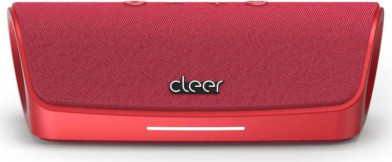 Alt view image 2 of 7 - Cleer Scene Portable Bluetooth Speaker,IPX7 Waterproof,Powerful Sound and Deep Bass,Built-in Echo and Noise Canceling Microphone,12 Hours Battery,for Office,Home,Outdoors and Travel-Red