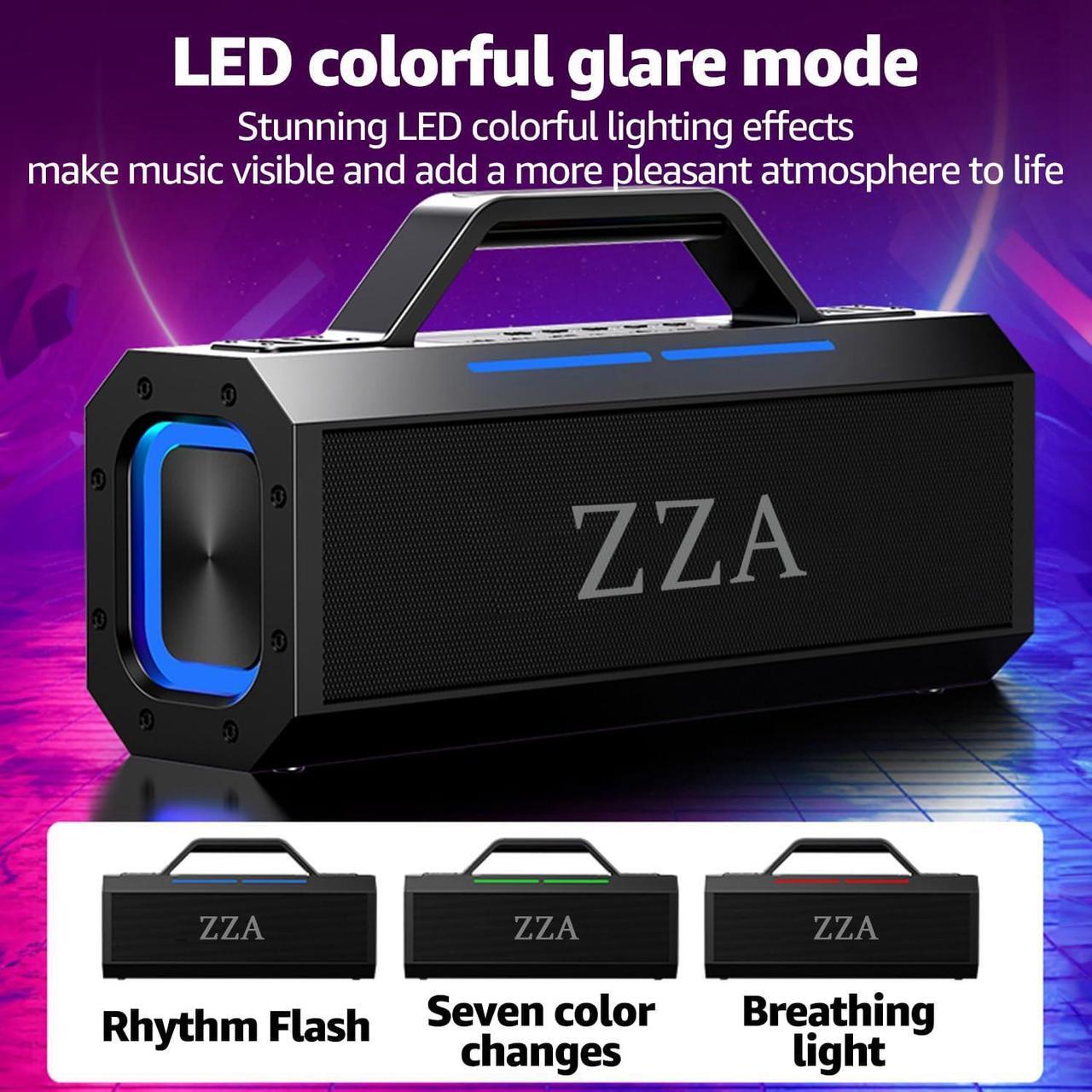Alt view image 7 of 7 - Portable Bluetooth Speakers, 60W Peak Wireless Outdoor Speaker with Subwoofer, Deep Bass, 18000mah Power Bank, IPX6 Waterproof,3 Lighting Mode, 100dB Loud Party Speakers for Camping, Beach, Garage