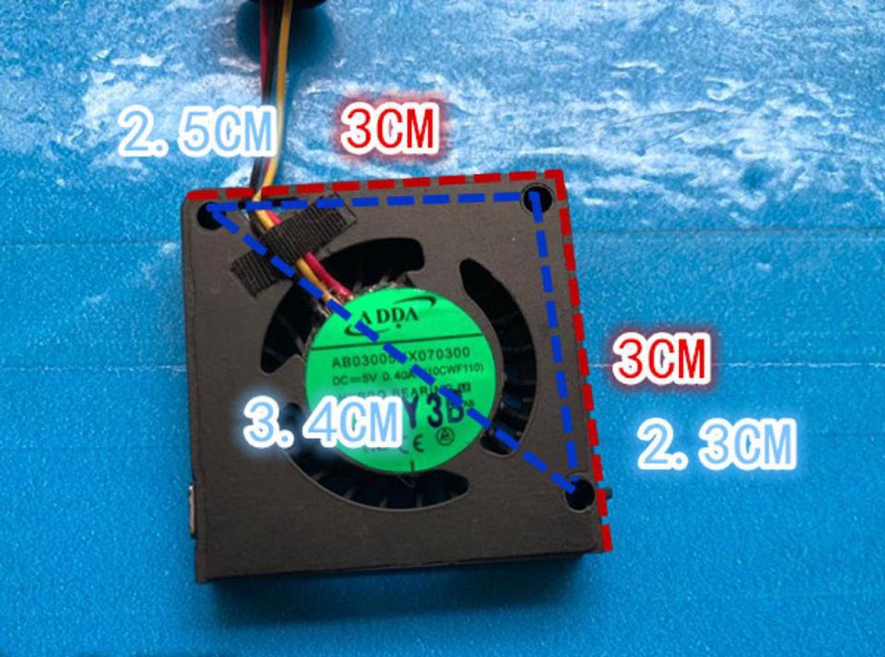 Main image of Adda 3007 AB03005HX70300 DC5V 0.4A 3 wires 3 pins 3cm mini blower turbine cooling fan