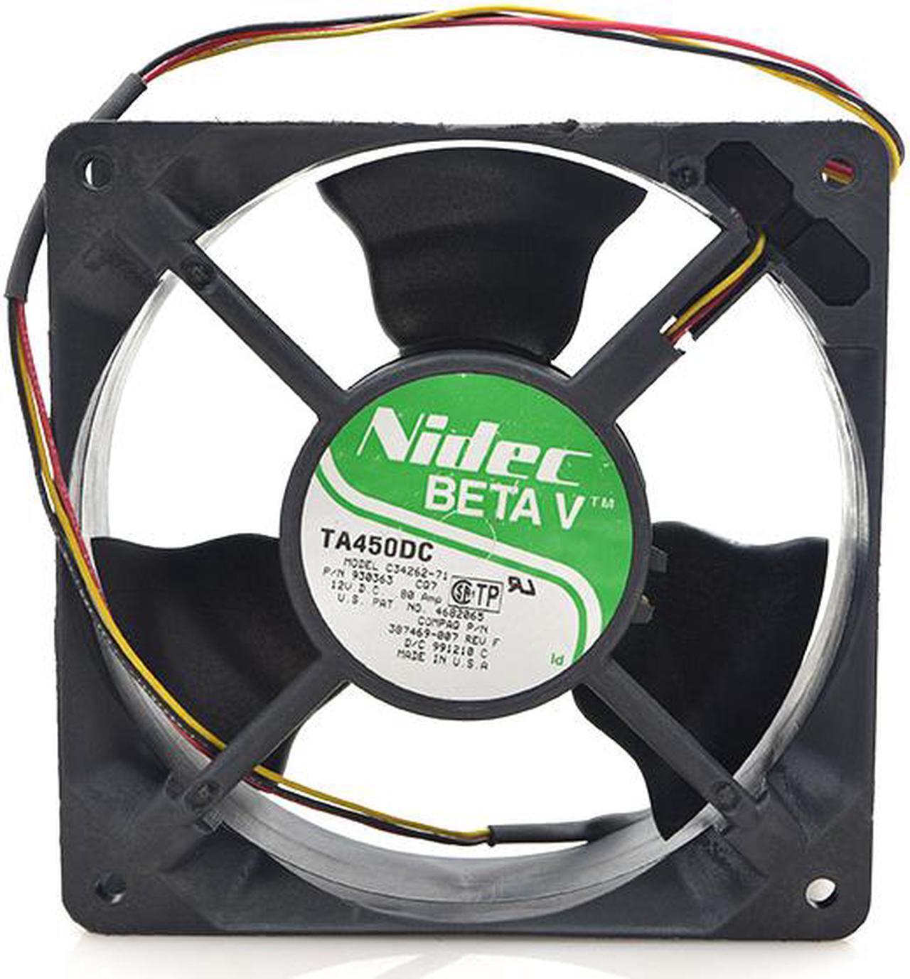 Alt view image 4 of 6 - 120MM Inverter DC Cooling NIDEC 12038 TA450DC C34262-71 12V 0.8A Axial Case FAN 120*38mm