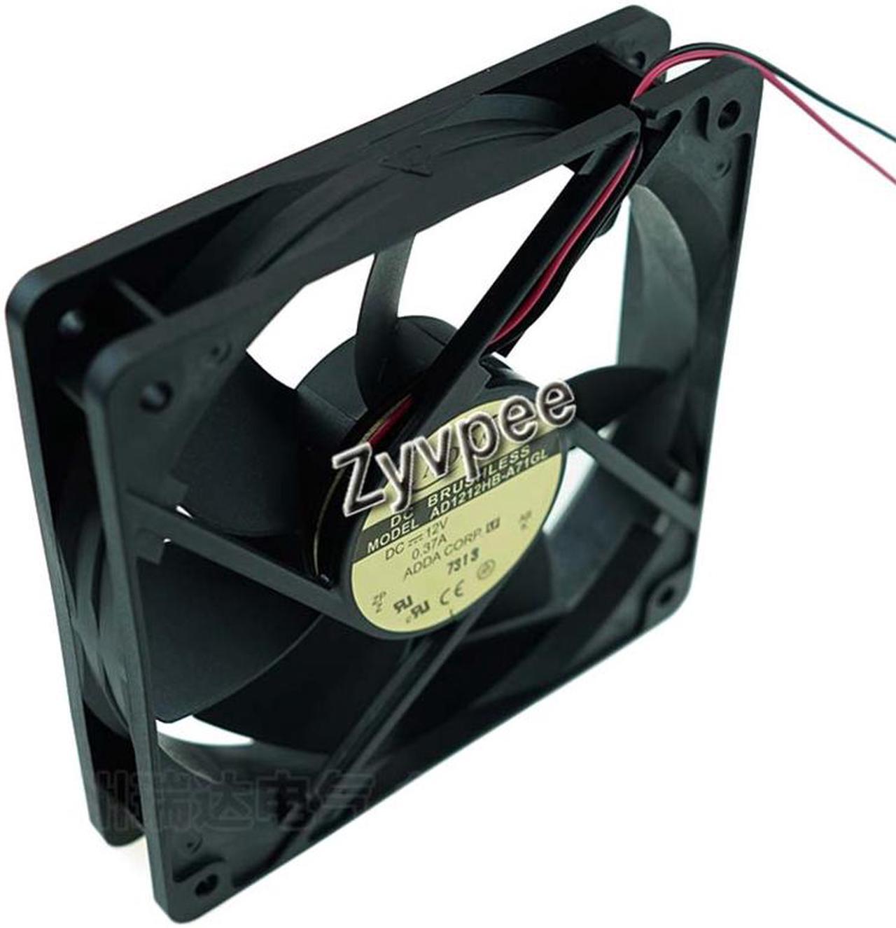 Alt view image 2 of 5 - 120mm 12025 AD1212HB-A71GL DC12V 0.37A 2 Wires 12CM Power Case Fan