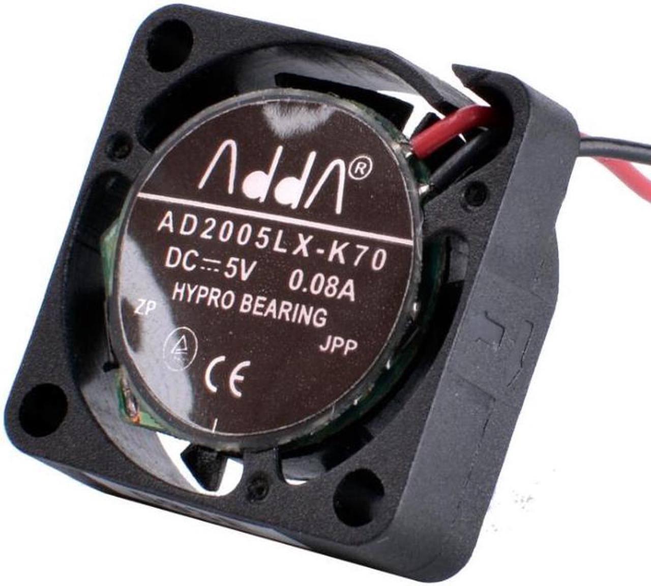 Alt view image 2 of 3 - Zyvpee 20*10MM AD2005LX-K70 5V 0.08A 2 Wires mini Cooling Fan 2cm micro axial fan