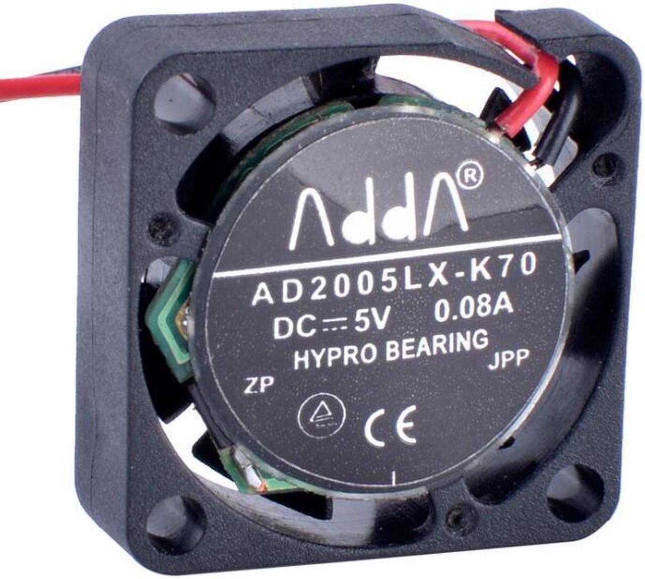 Main image of Zyvpee 20*10MM AD2005LX-K70 5V 0.08A 2 Wires mini Cooling Fan 2cm micro axial fan