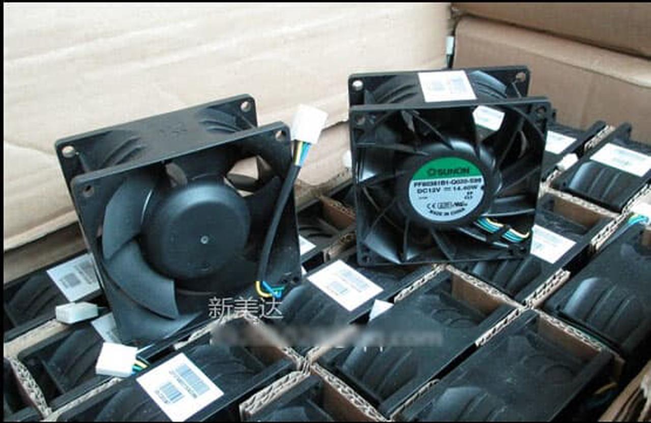 Alt view image 2 of 3 - Original SUNON PF80381B1-Q020-S99 80*80*38MM 2 Balls Bearing Cooling fan with 12V 14.40W 80*80*38mm 4 Wires 4 Pins Connector