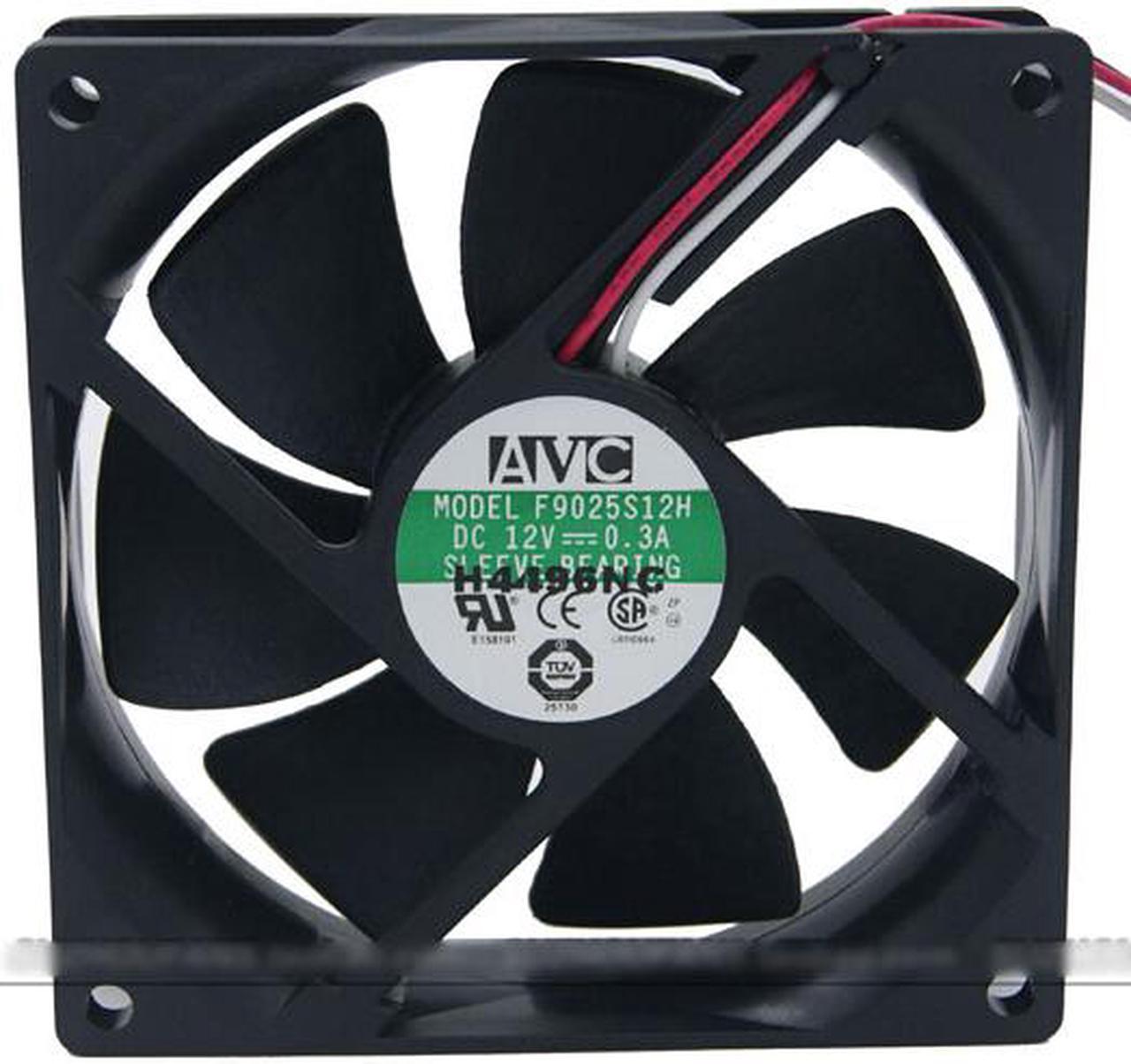 AVC 9CM F9025S12H Sleeve bearing Cooling fan with 12V 0.30A 3 Wires 3 pins Connector