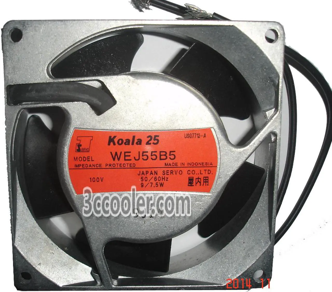 Main image of Servo 9225 92*25mm WEJ55B5 AC 100V 9/7.5W 2 Wires metal frame Case fan 9CM cabinet ups cooler