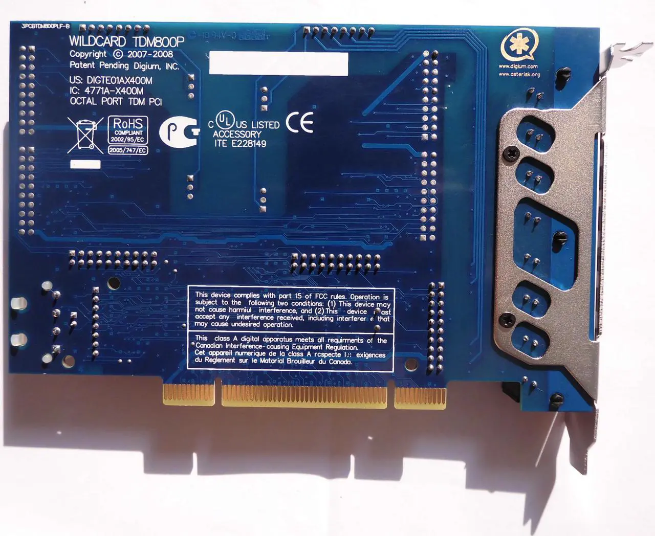 Alt view image 2 of 2 - TDM800 TDM800P 8 fxs Ports PCI interface voip Analog Asterisk Card Support trixbox elastix freepbx,AEX800,X400M,S400M