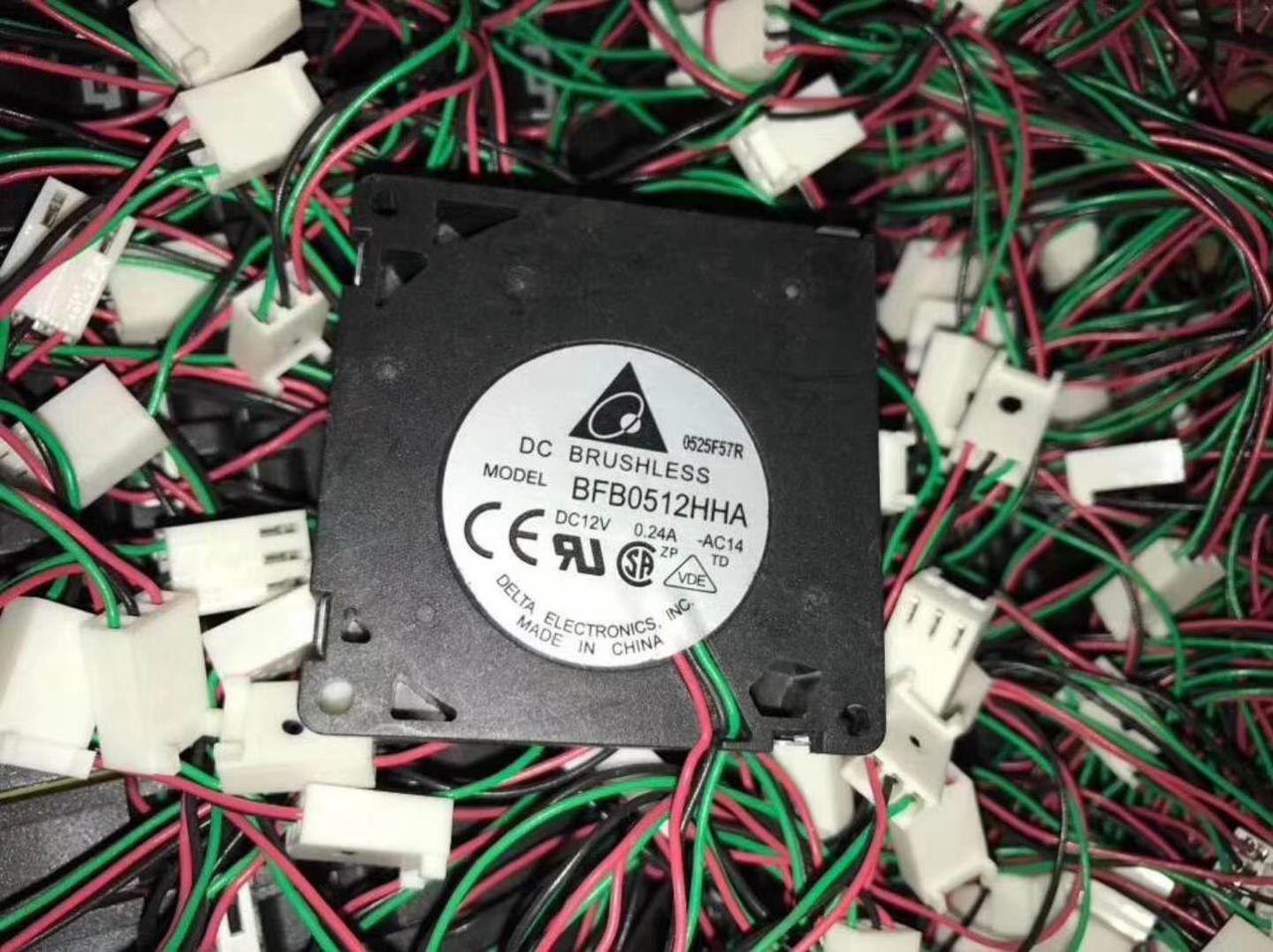 Main image of Delta BFB0512HHA -AC14  5010 12V 0.24A 3 Wires 3 Pins centrifugal fan,5CM blower cooling fan