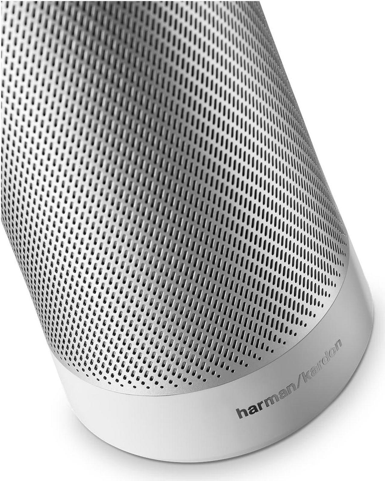 Alt view image 7 of 18 - Harman Kardon INVOKE Voice-Activated Speaker with Cortana HKINVOKESILAM (Silver)