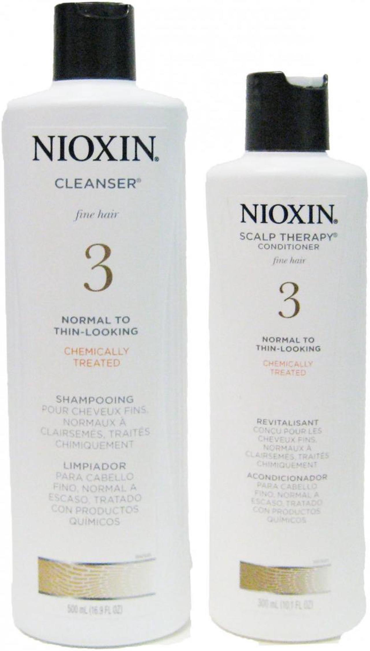 Nioxin System 3 Cleanser And Scalp Therapy Duo 16.9/10.1 Oz.