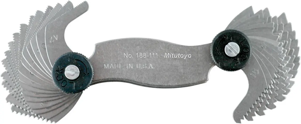 Alt view image 3 of 3 - MITUTOYO 188-111 Screw Pitch Gage,V,Unified,4 to 42