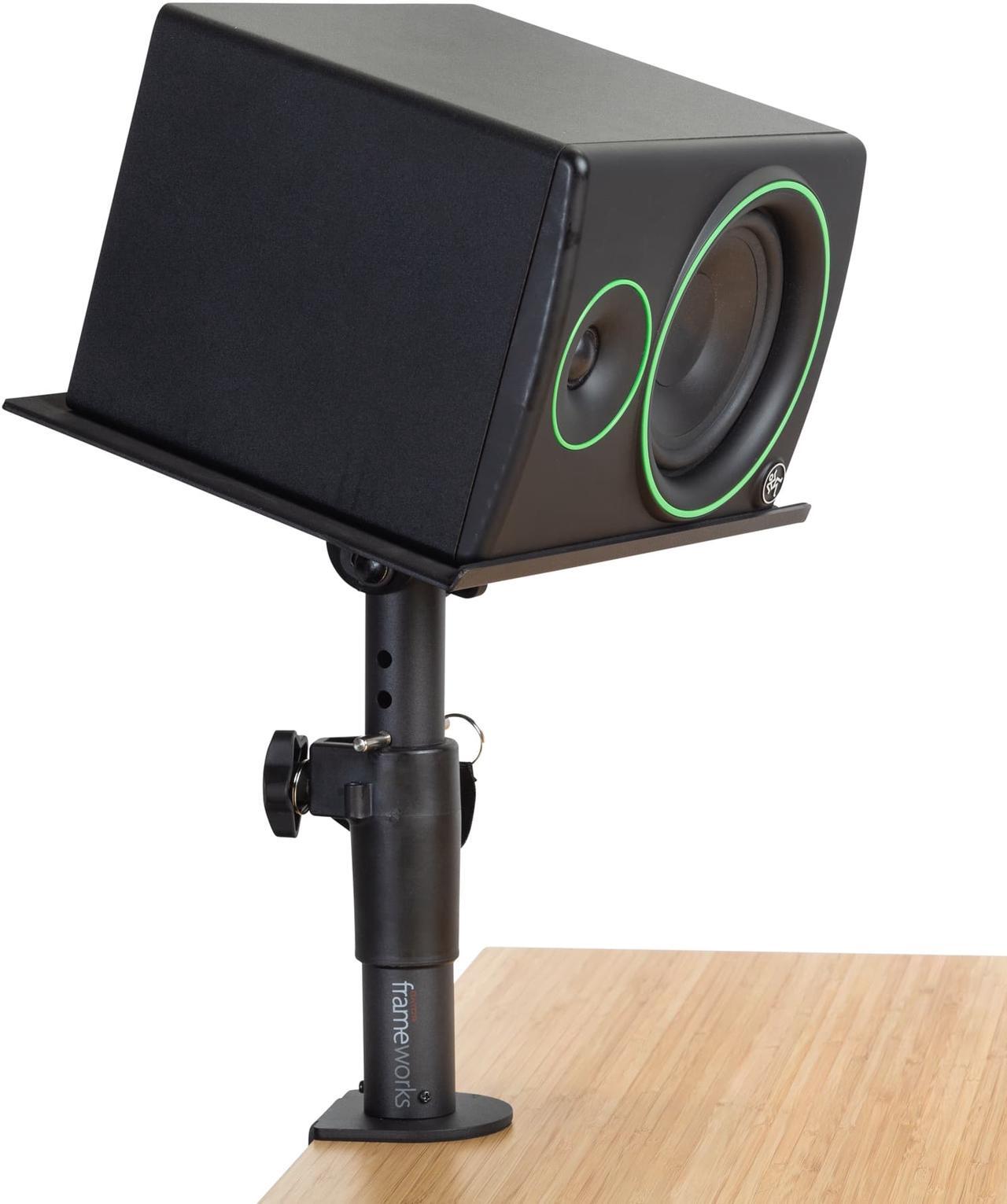 Alt view image 11 of 11 - Gator Cases Frameworks Clamp-On Desktop Studio Monitor Stand, 2-Pack