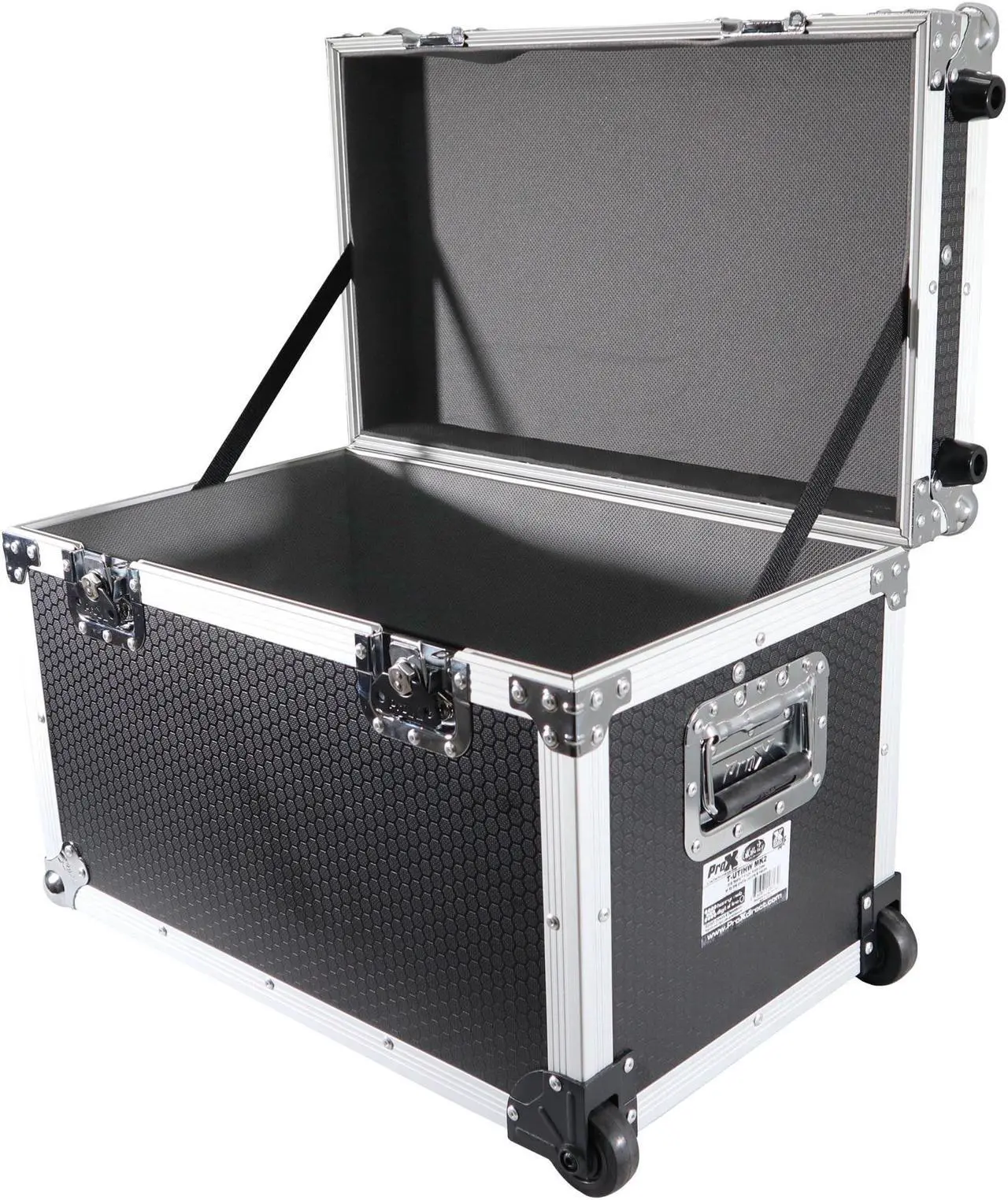 Alt view image 2 of 8 - Roll-away Utility Case W-Retractable Handle and Low-Profile Recessed Wheels 17" x 24.5" x 15" 2.2 Cu.Ft.