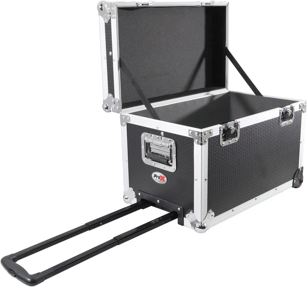 Alt view image 5 of 8 - Roll-away Utility Case W-Retractable Handle and Low-Profile Recessed Wheels 17" x 24.5" x 15" 2.2 Cu.Ft.