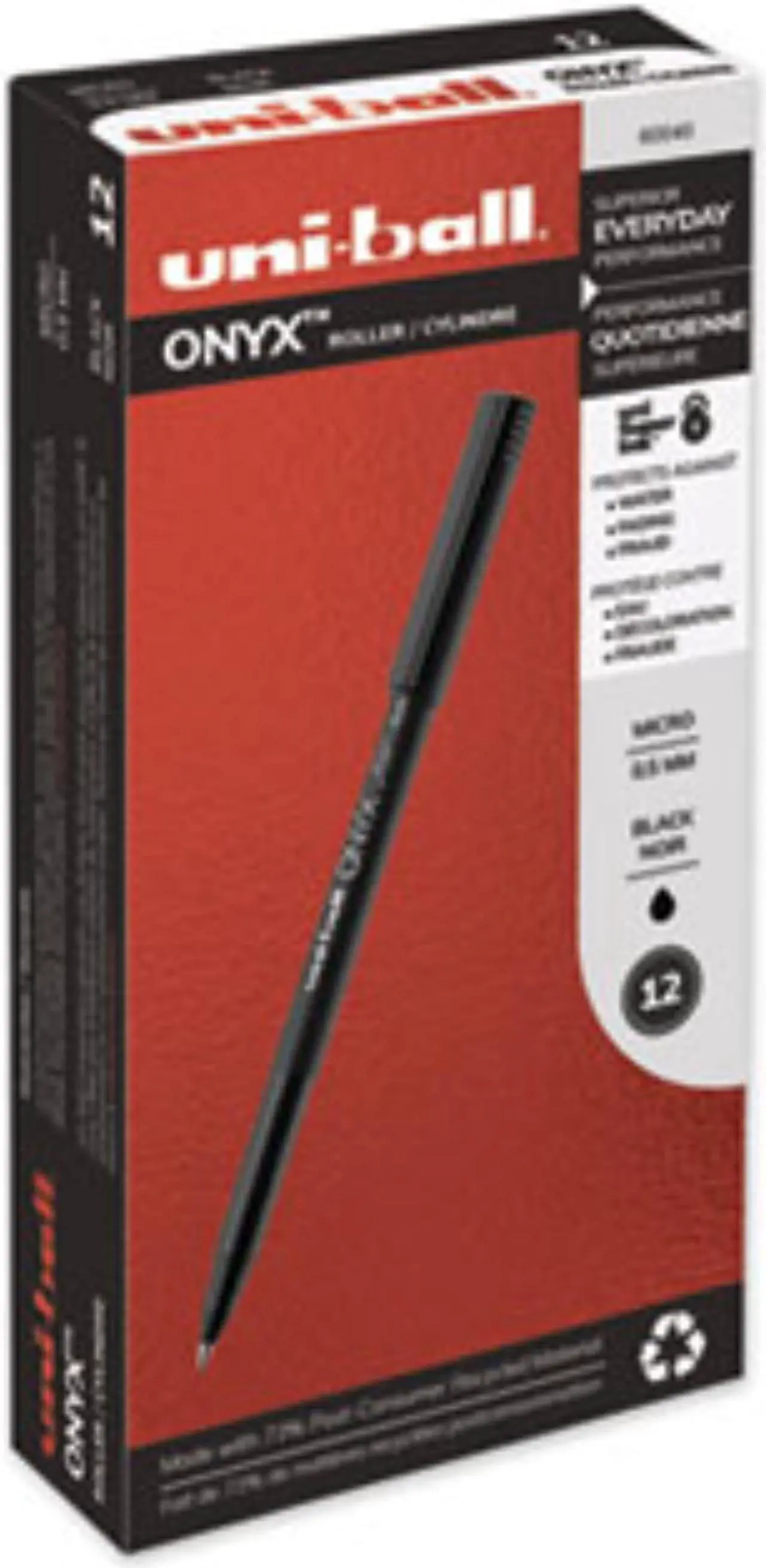 Alt view image 2 of 6 - uni-ball ONYX Rollerball Pen ,PEN,UNIBALL,ONYX,MICRO,BK