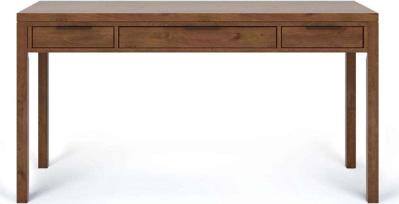 Main image of Hollander SOLID WOOD Contemporary 60 inch Wide Desk in Medium Saddle Brown