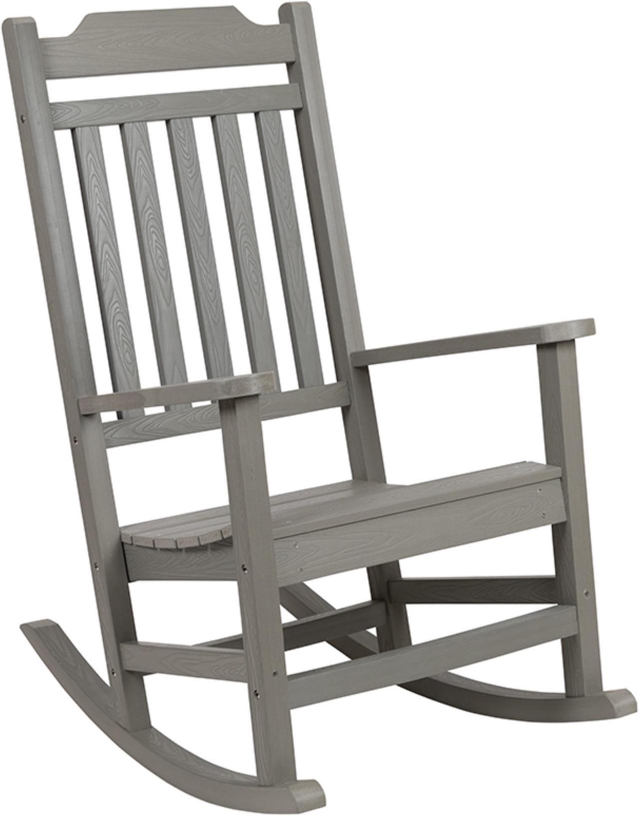 Alt view image 8 of 20 - Winston All-Weather Rocking Chair in Gray Faux Wood
