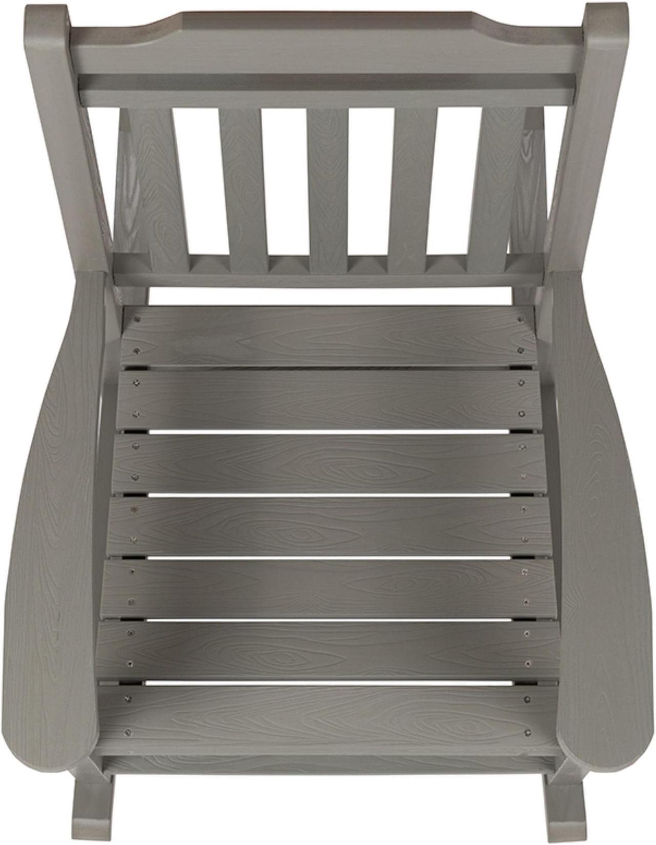 Alt view image 12 of 20 - Winston All-Weather Rocking Chair in Gray Faux Wood