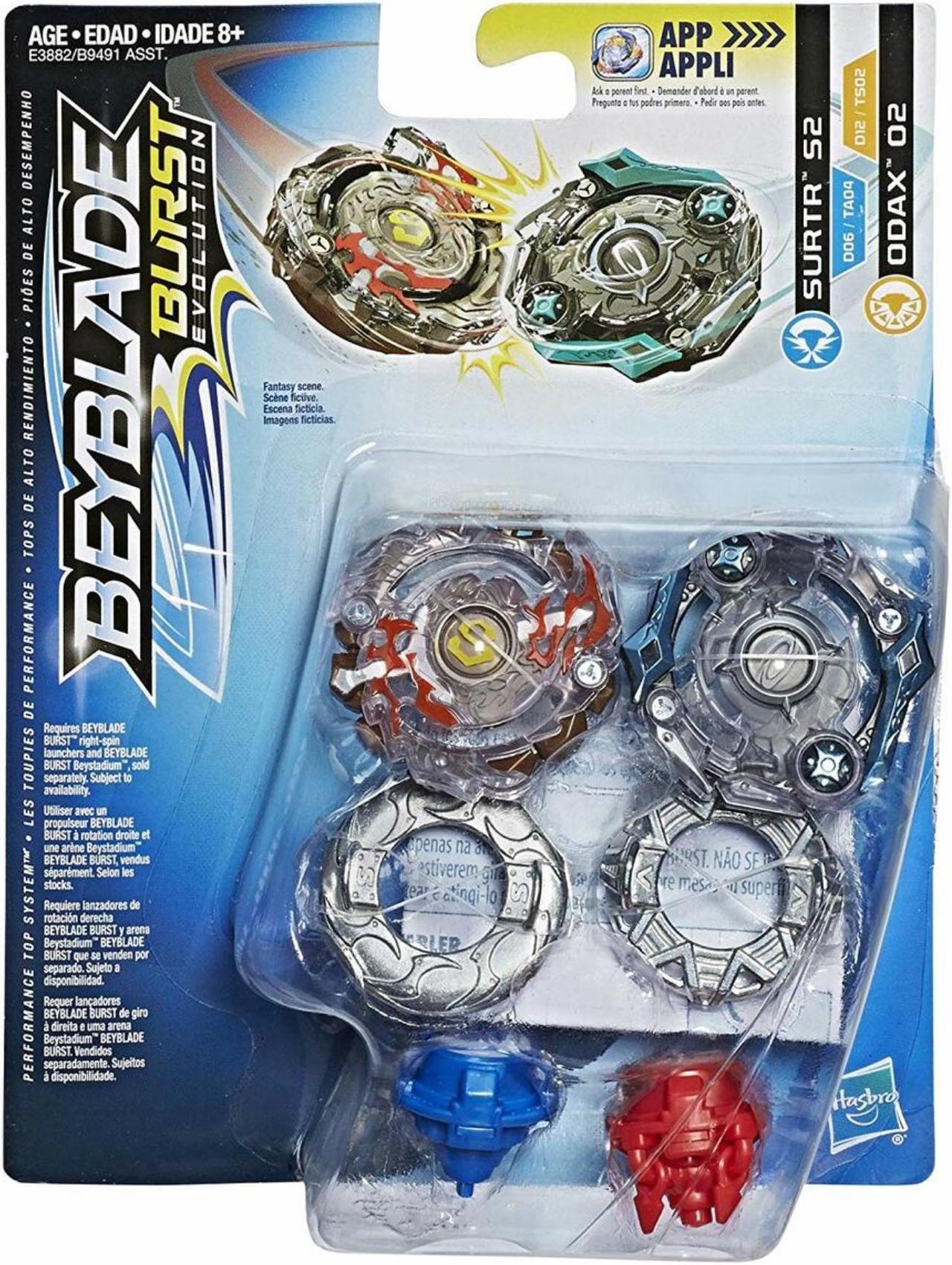 Main image of Beyblade Burst Evolution Dual Pack Surtr S2 and Odax O2