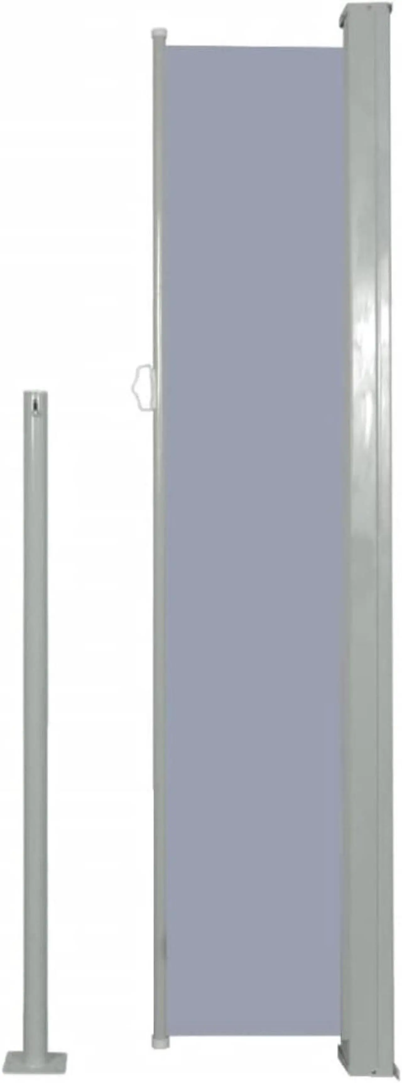 Alt view image 9 of 14 - vidaXL Retractable Side Awning 63"x196.9" Gray Privacy Screen Shade Blind