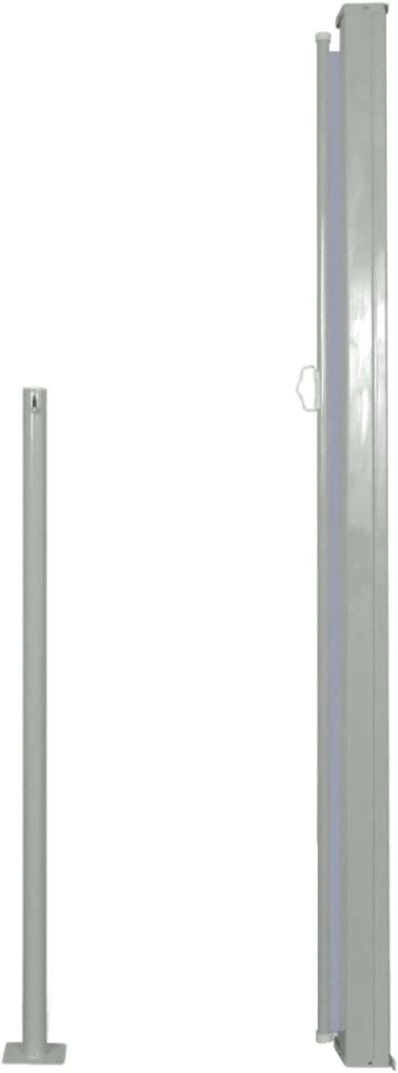 Alt view image 8 of 14 - vidaXL Retractable Side Awning 63"x196.9" Gray Privacy Screen Shade Blind
